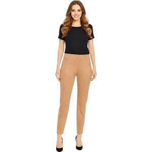 T Tahari Womens Pants Sz Small Faux Leather Light Academia Neutral Fall Autumn